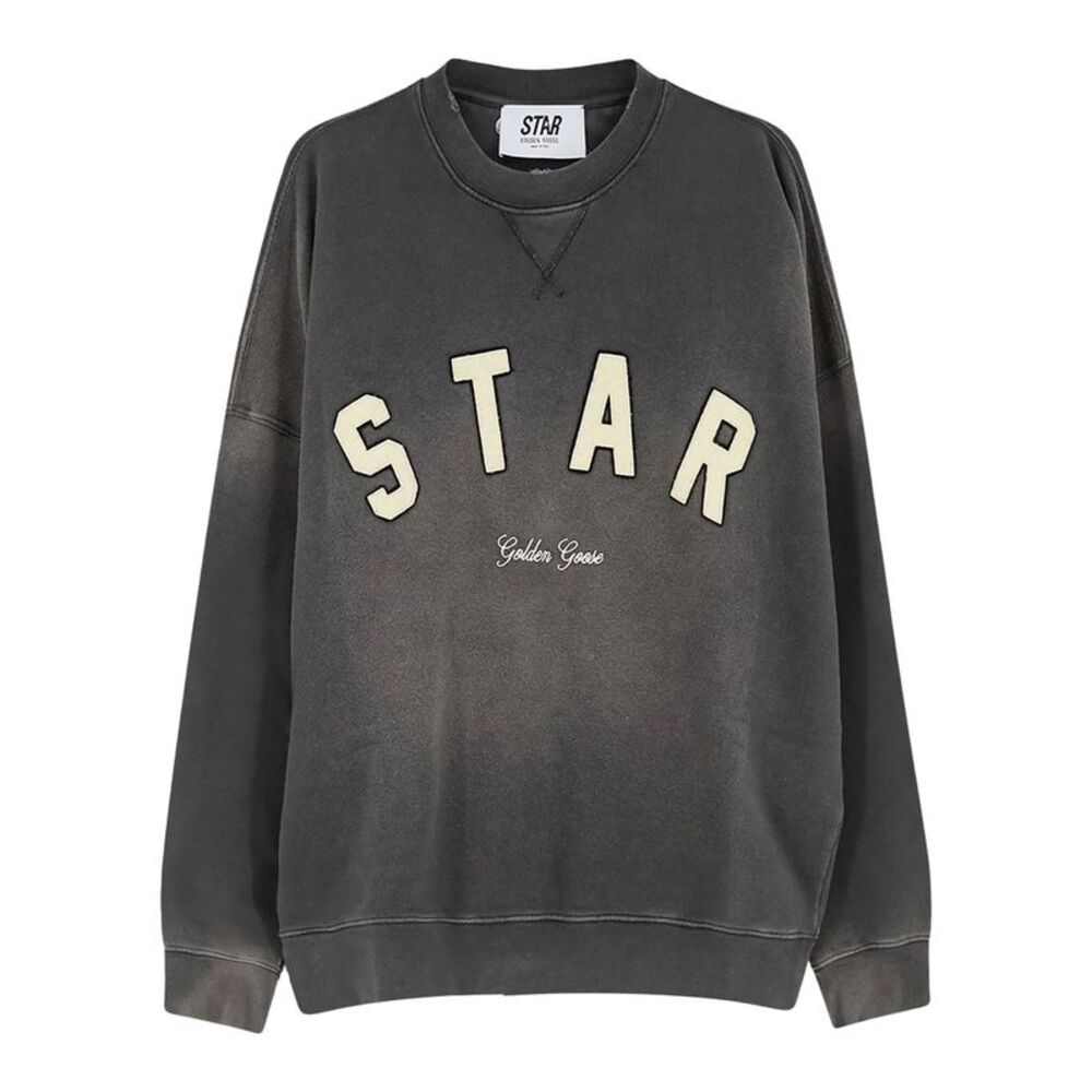 Golden Goose Men Star-Print Boxy Fit Crewneck Sweatshirt